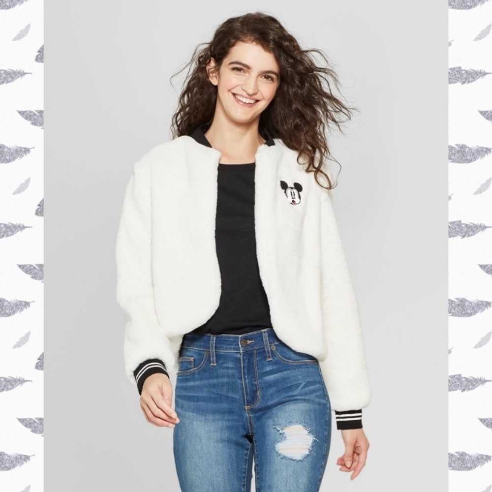 Mickey Mouse Disney Faux Fur 90th Anniv. Jacket